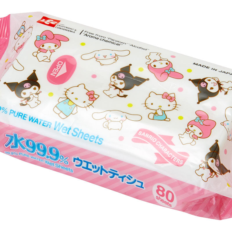 日本LEC KUROMI 三丽欧酷洛米造型 99%纯水湿纸巾盒 80枚入