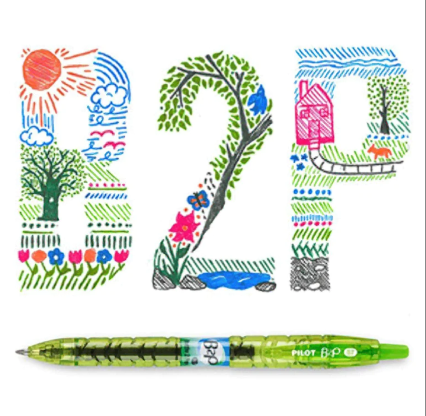 百乐 宝特瓶制环保中性笔 BL-B2P-5-B 0.5毫米 黑色