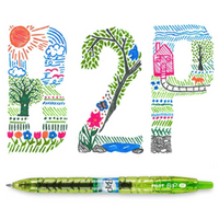 Pilot BeGreen “Bottle to Pen ” Refillable & Retractable Rolling Ball Gel Pen BL-B2P-5-B 0.5mm Black