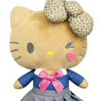Sanrio Plush Mascot Holder with Heart Carabiner - Hello Kitty : Tan Wink Tokimeki Heisei Kogal