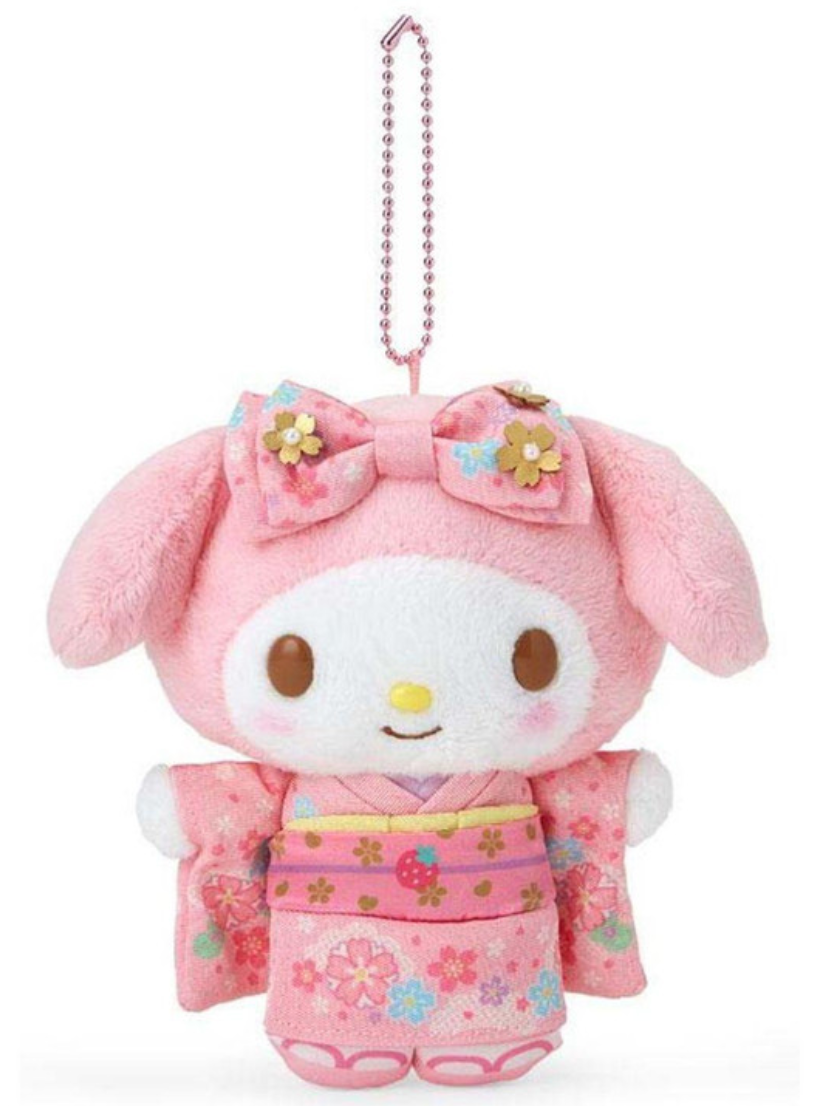 Sanrio Plush Mascot Holder with Heart Carabiner - My Melody : Kimono