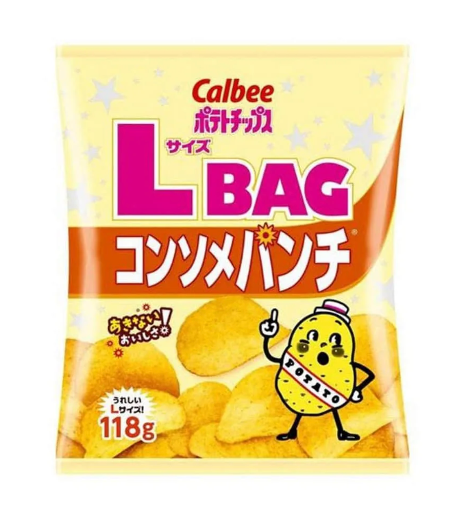 CALBEE POTATO CHIPS L SIZE CONSOMME 118G