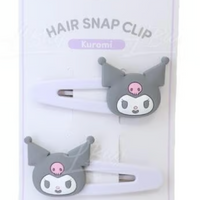 Sanrio Hair Clip Set of 2 - Kuromi : Smile
