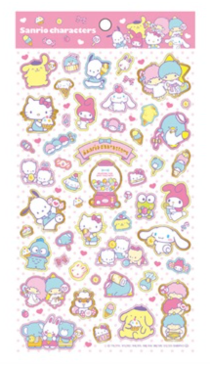 Sanrio Gold Accent Sticker - Sanrio Family : Gashapon