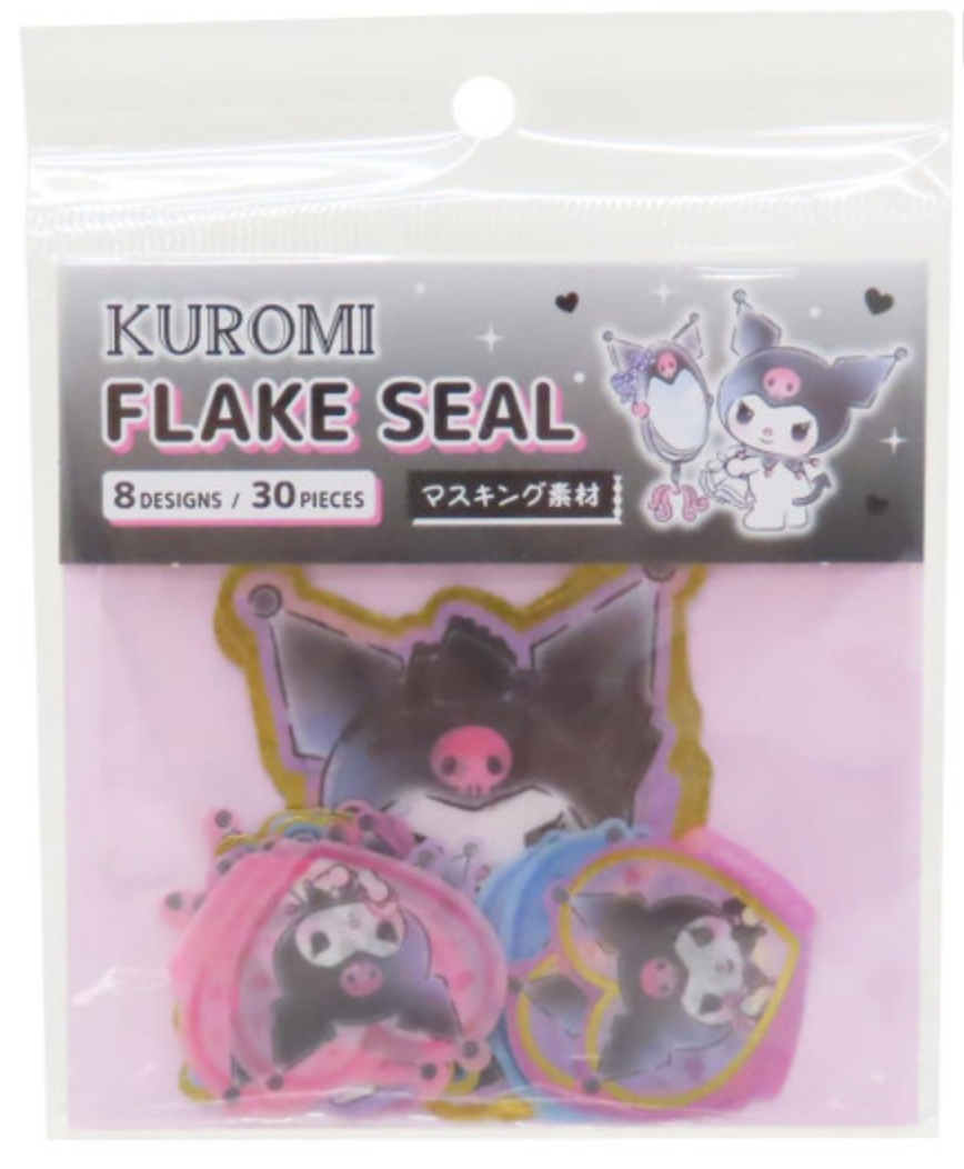Sanrio Die-cut Flake Seal Sticker Pack - Kuromi : Lolita