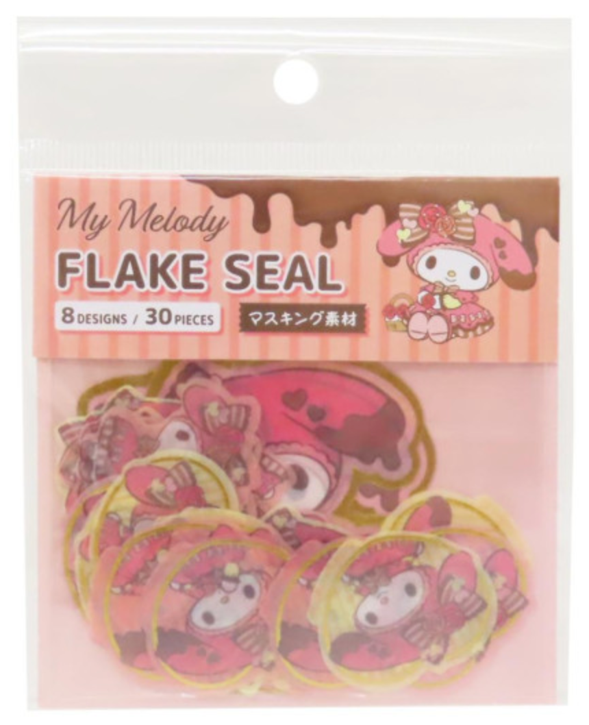 Sanrio Die-cut Flake Seal Sticker Pack - My Melody : Chocolate Lady