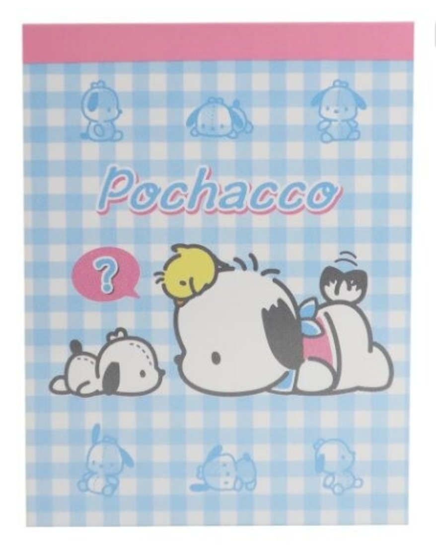 Sanrio Mini Notepad - Pochacco : Plaid