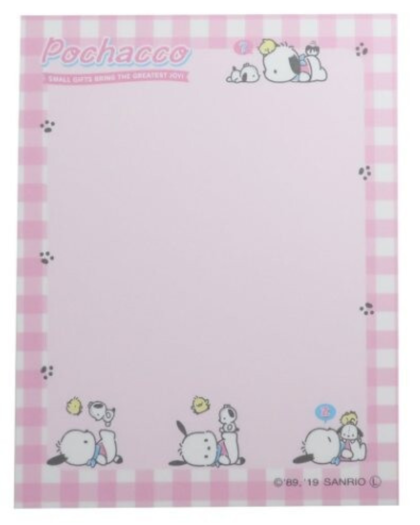 Sanrio Mini Notepad - Pochacco : Plaid