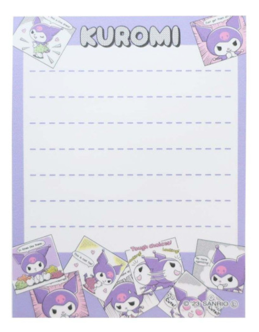 Sanrio Mini Notepad - Kuromi : Daily Routine