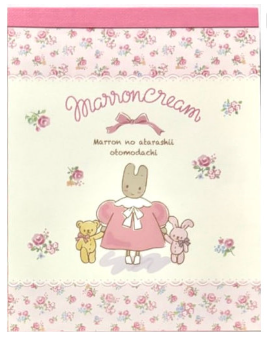 Sanrio Mini Notepad - Marron Cream : My Friends Pink Rose