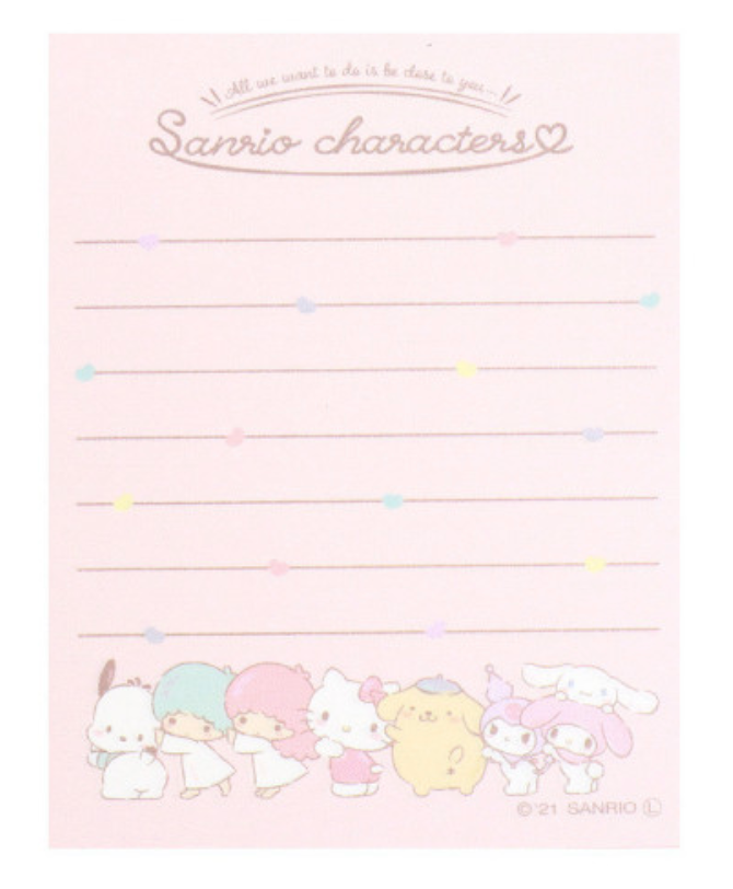 Sanrio Mini Notepad - Characters Love Us