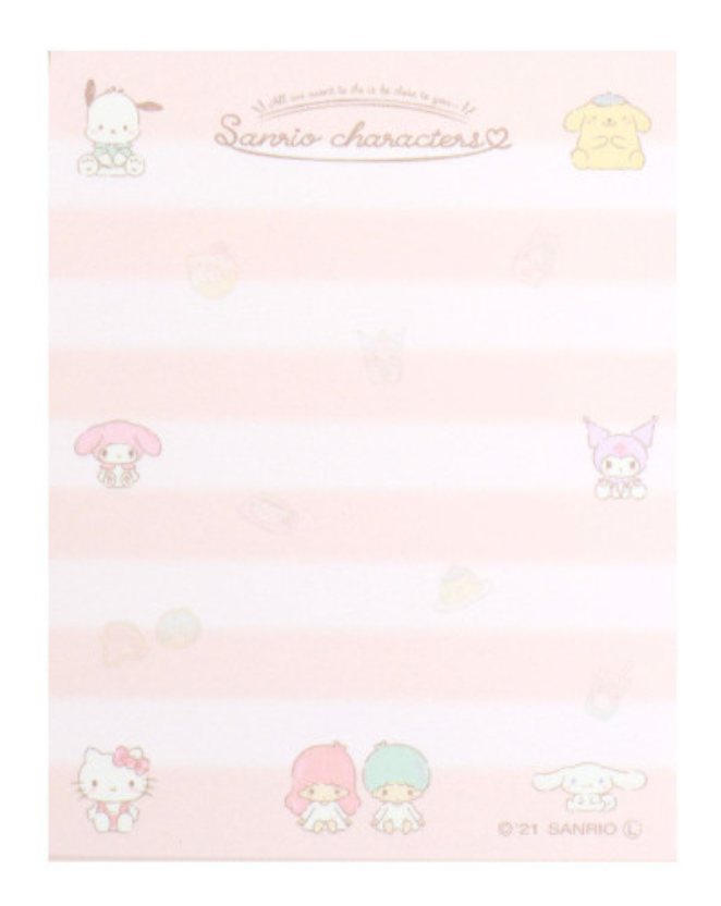 Sanrio Mini Notepad - Characters Love Us