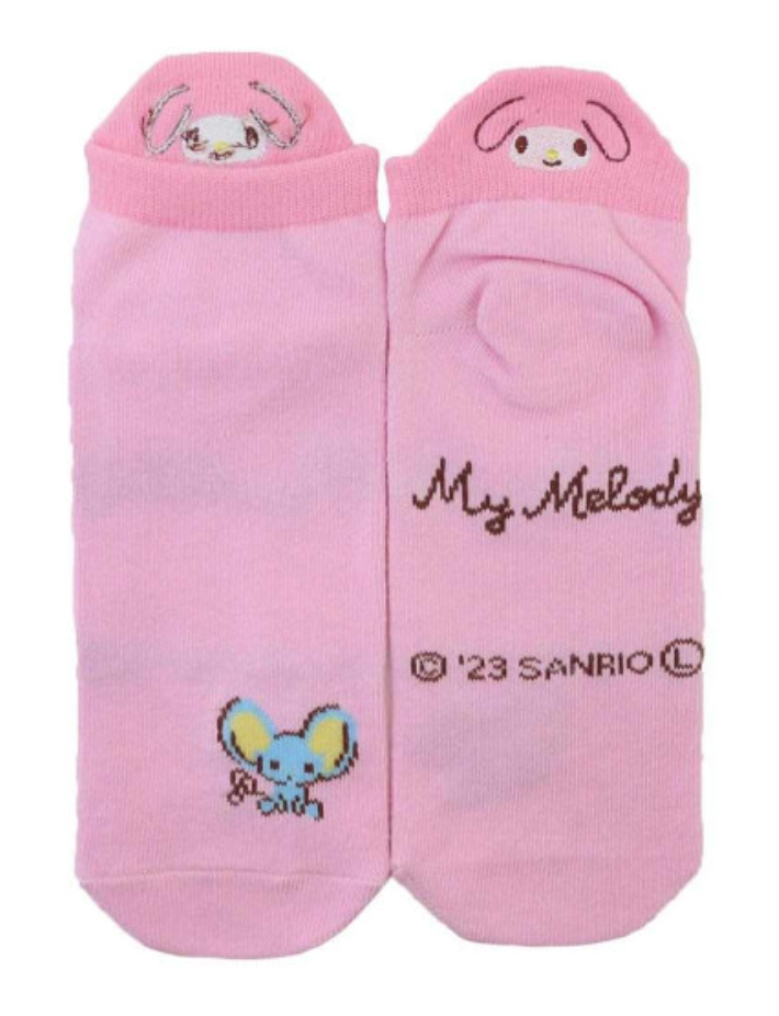 Sanrio Ankle Embroidery Socks - My Melody & Friend
