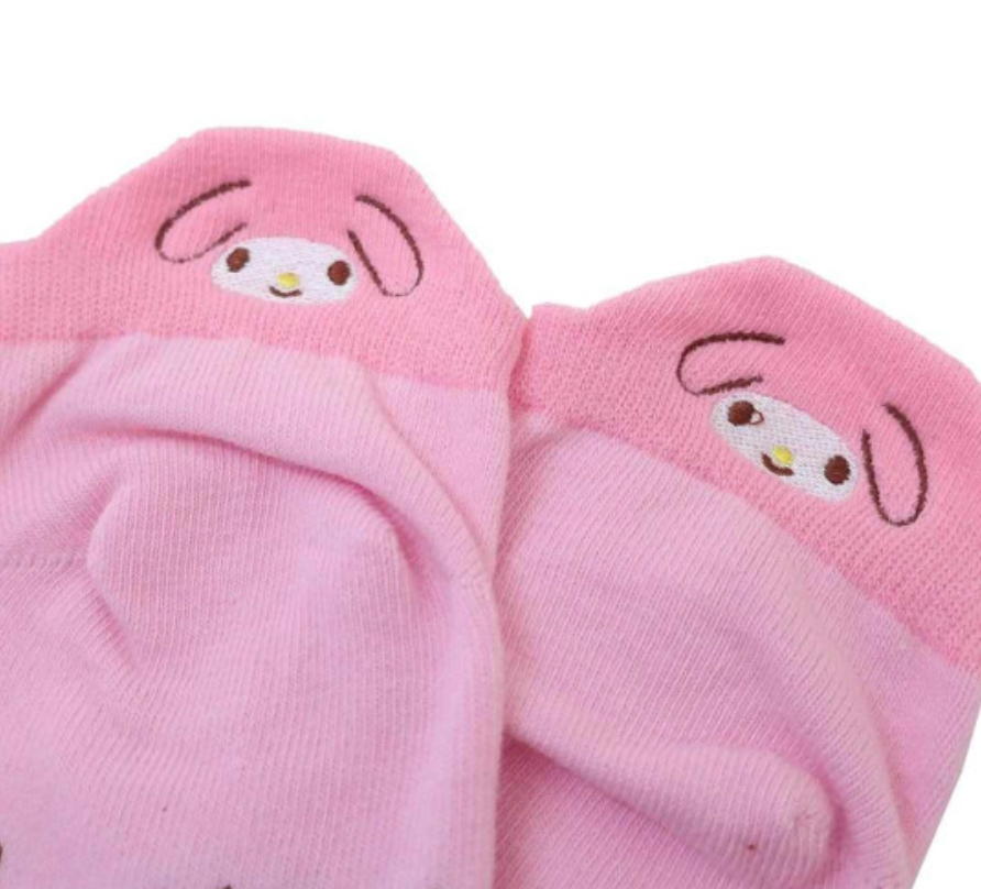Sanrio Ankle Embroidery Socks - My Melody & Friend