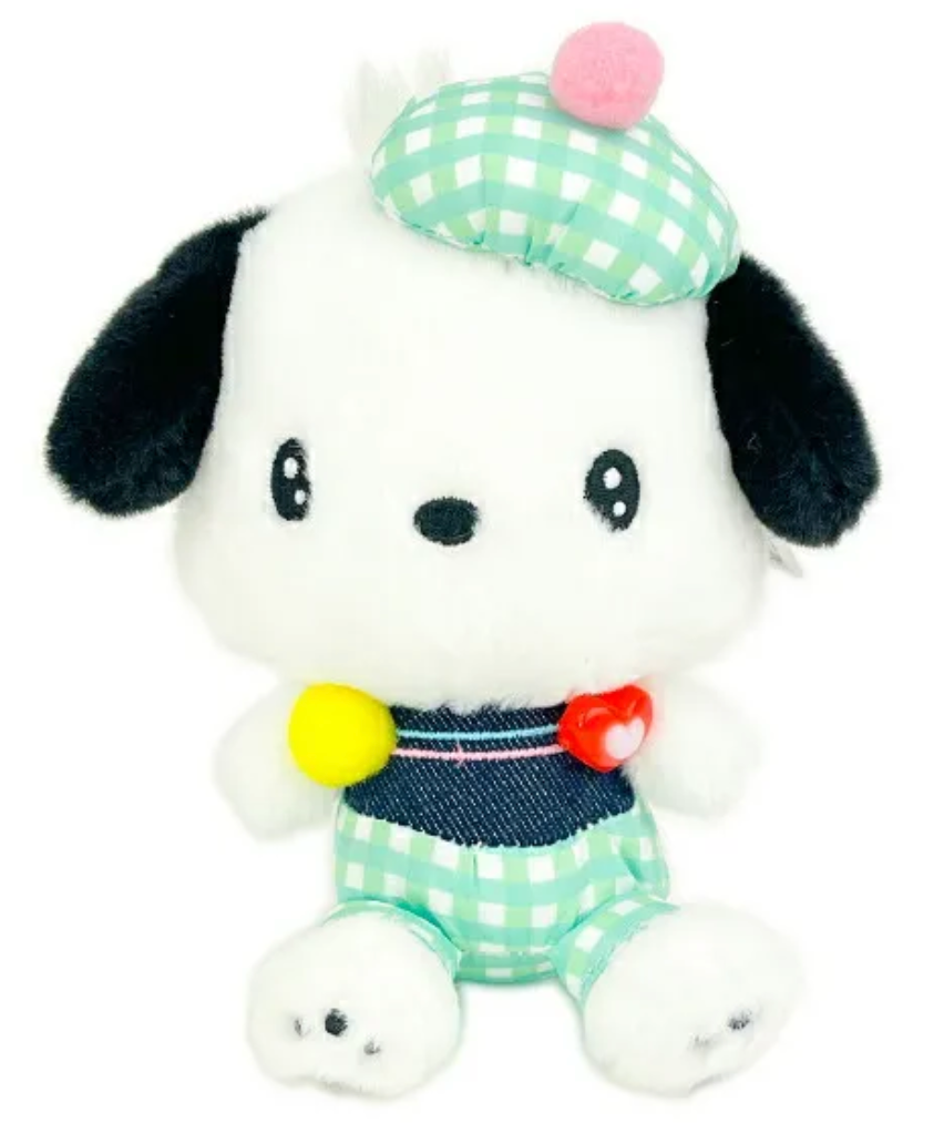 Sanrio Mascot Holder - Pochacco: Gingham Denim