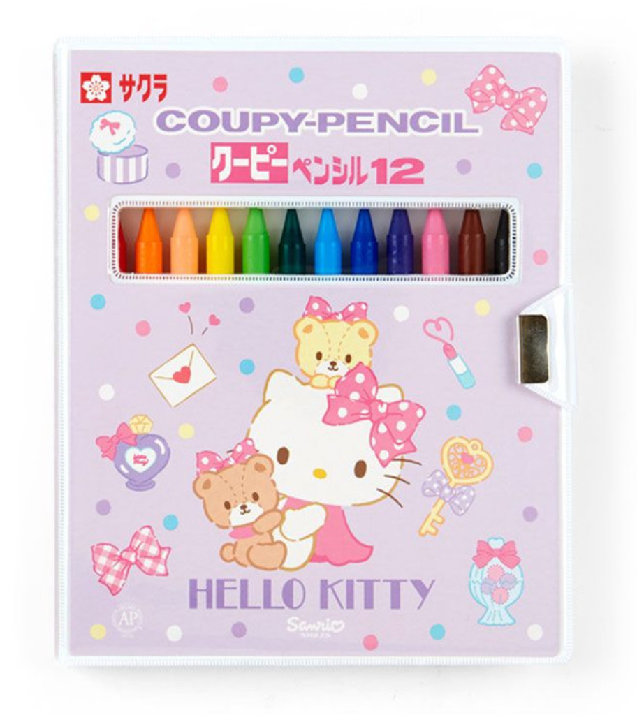 Sanrio Original Coupy Pencil 12 Color Set - Hello KItty
