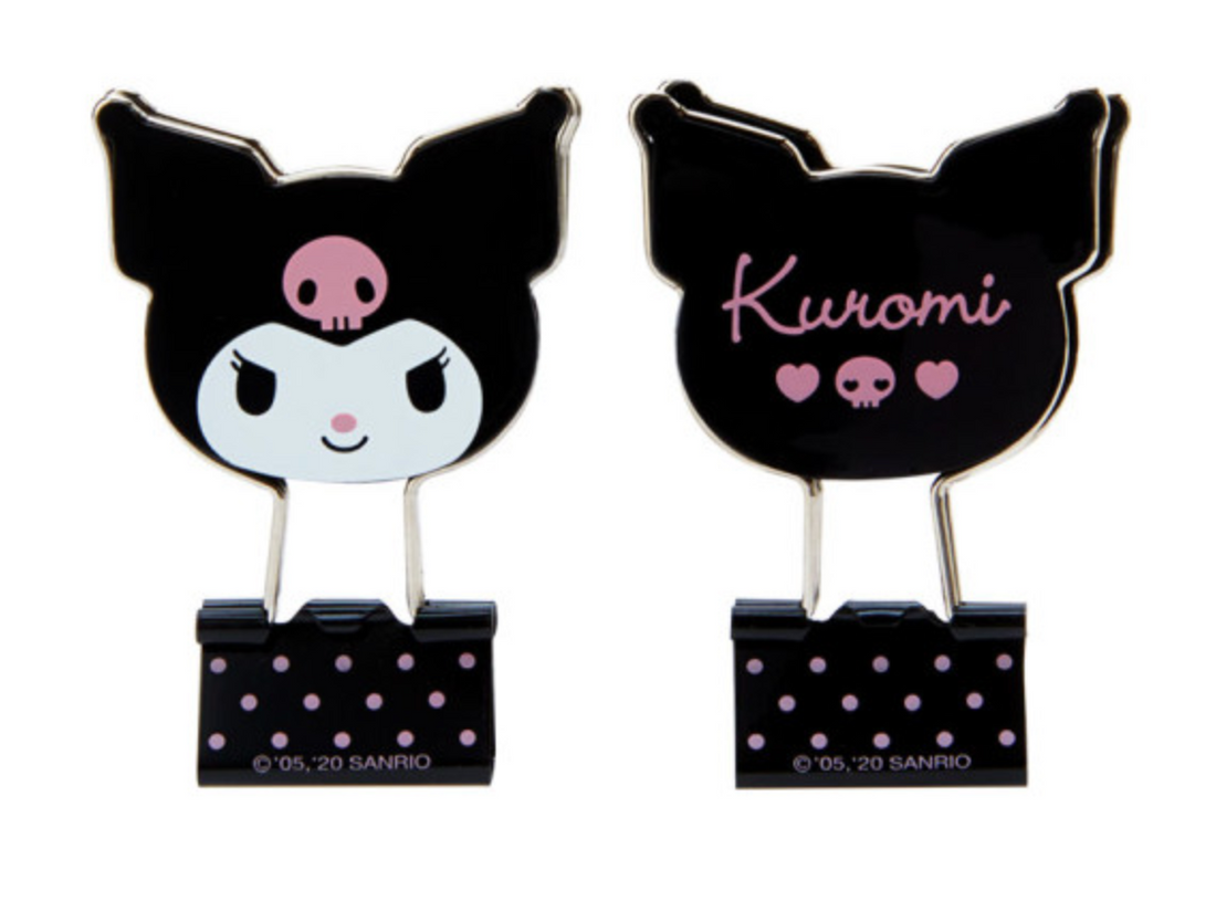 Sanrio Binder Clip 3pcs Set - Kuromi