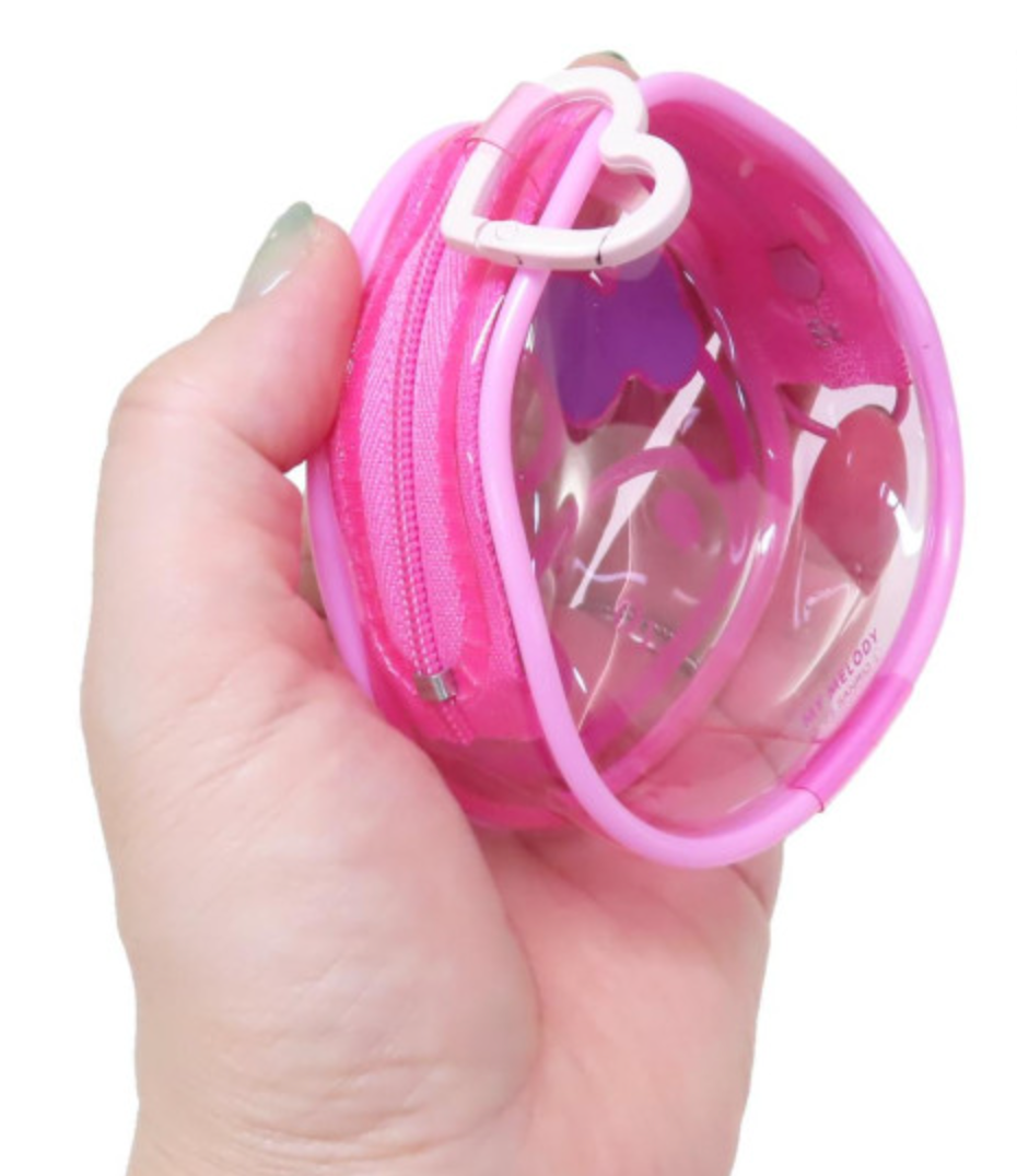 Sanrio Mascot Mini Pouch with Carabiner - My Melody : Face