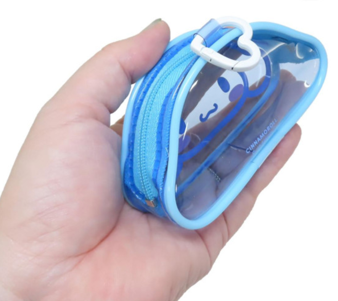 Sanrio Mascot Mini Pouch with Carabiner - Cinnamoroll