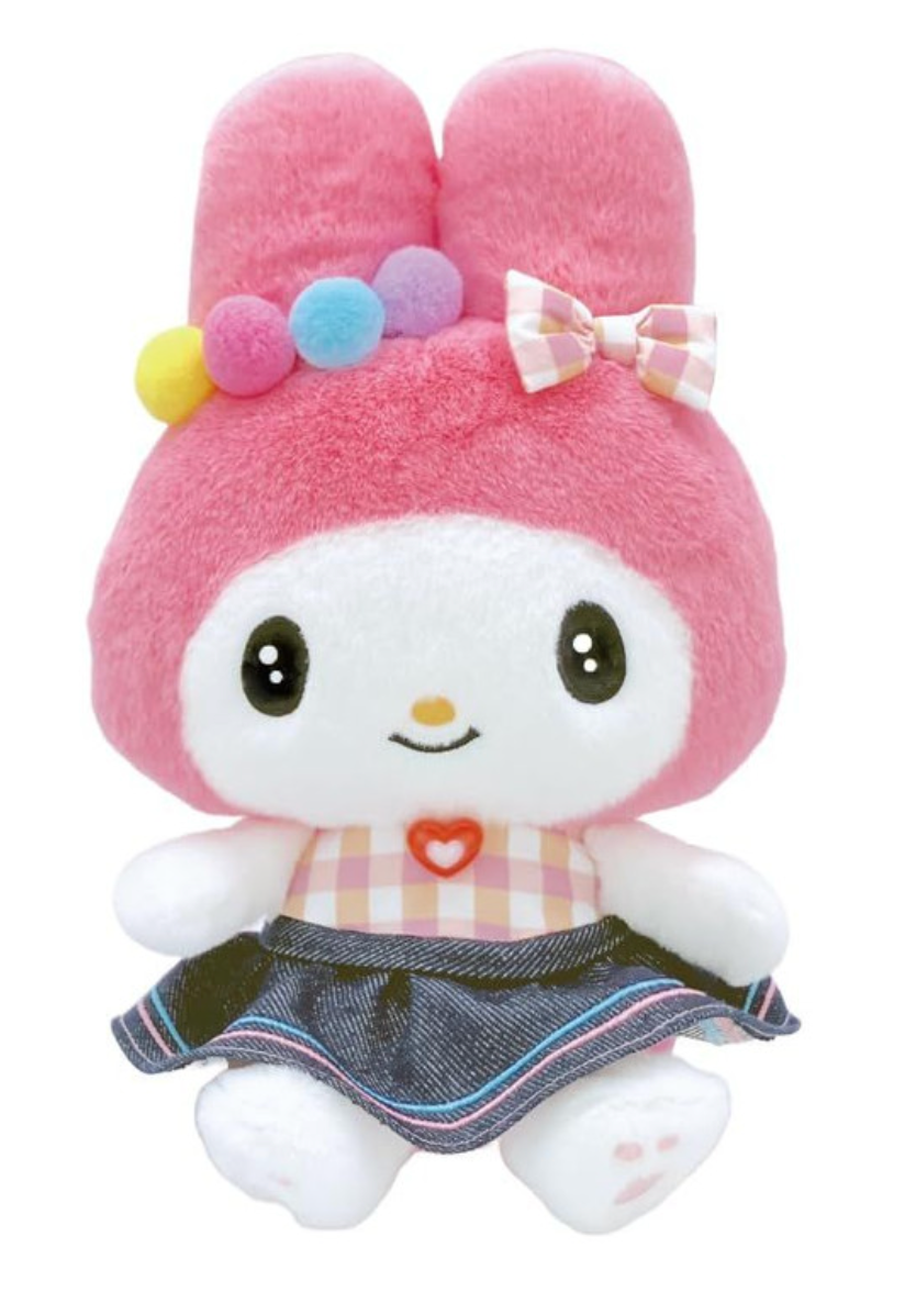 Sanrio Plush Toy S Gingham Denim My Melody