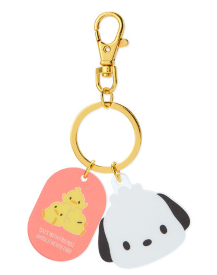Sanrio Acrylic Face Shaped Keychain - Pochacco
