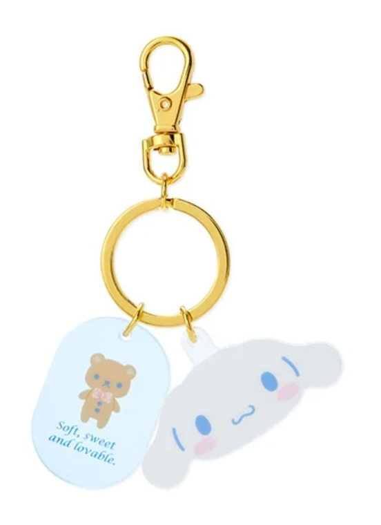 Sanrio Acrylic Face Shaped Keychain - Cinnamoroll