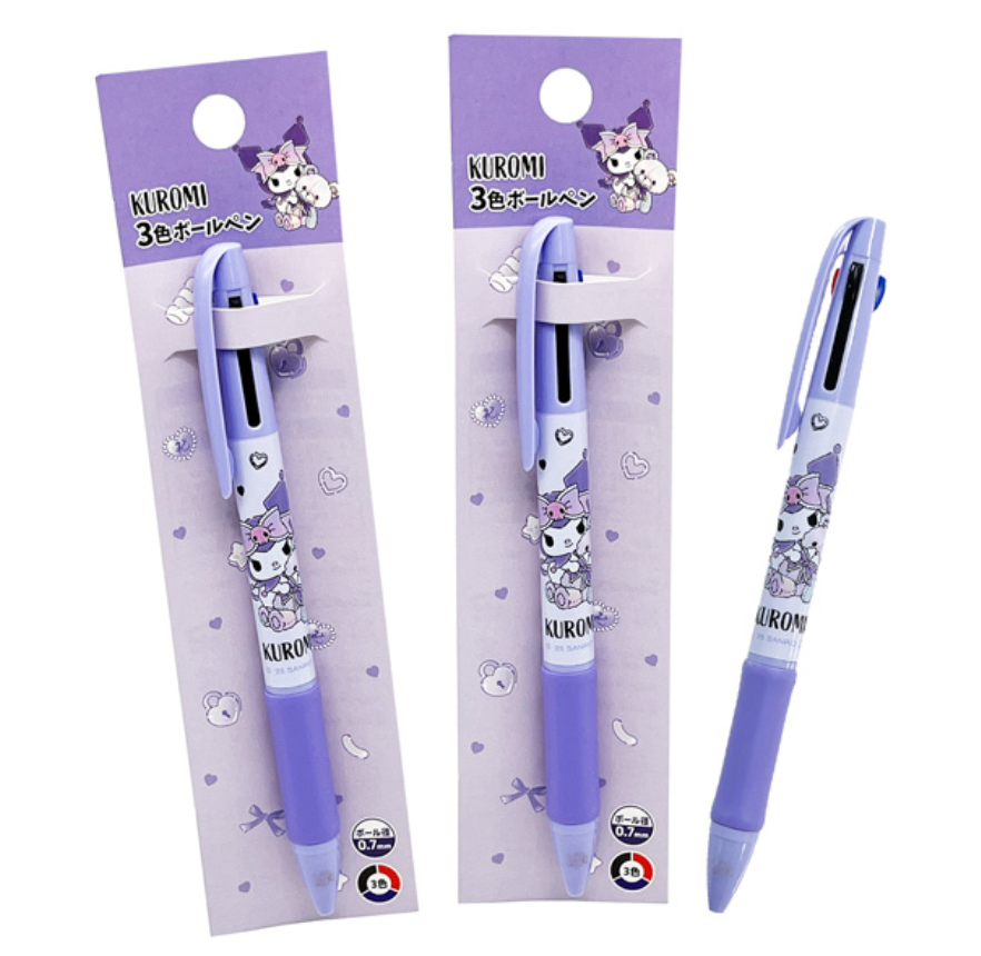 Sanrio 3 Color Multi Ball Pen - Kuromi : Hug Bear