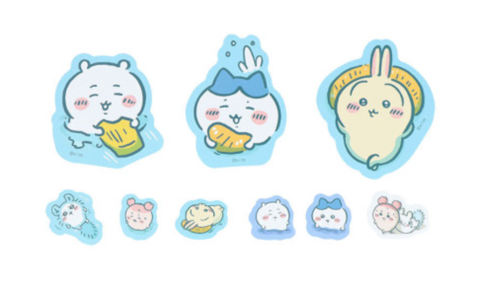 Chiikawa Flake Sticker - Characters : River Comic Scene Cider Fruit Punch