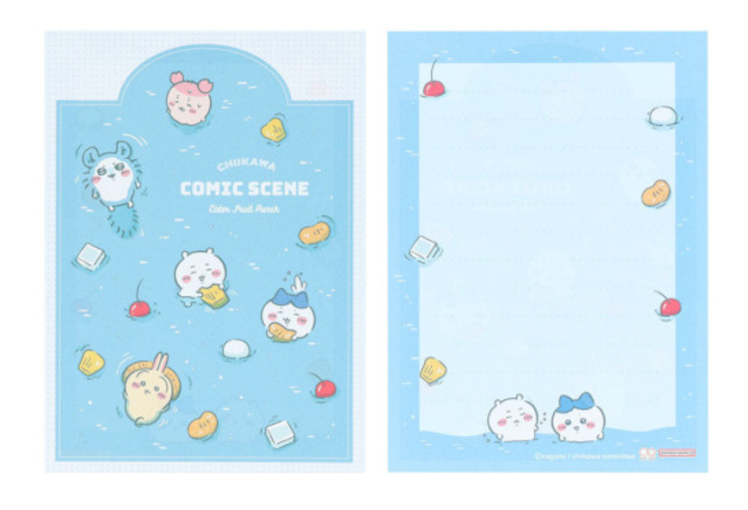 Chiikawa Mini Letter Set - Characters : River Comic Scene Cider Fruit Punch