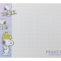 Peanuts Mini Notepad - Snoopy & Woodstock : Star White