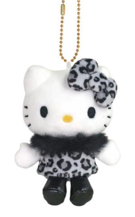 Sanrio Mascot Holder - Hello Kitty : Leopard Collection Black