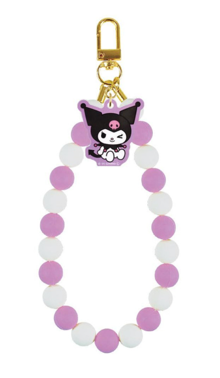 Sanrio Rubber Bead Strap Kuromi