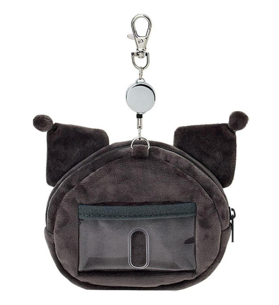 Sanrio Original Face-shaped Pass Case & Pouch - Kuromi