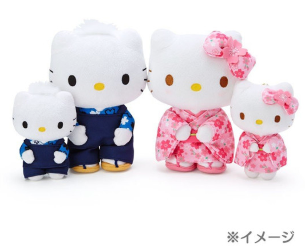 Sanrio Mascot Holder - Hello Kitty : Sakura Kimono Pink