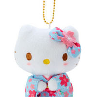 Sanrio Mascot Holder - Hello Kitty : Sakura Kimono Light Blue