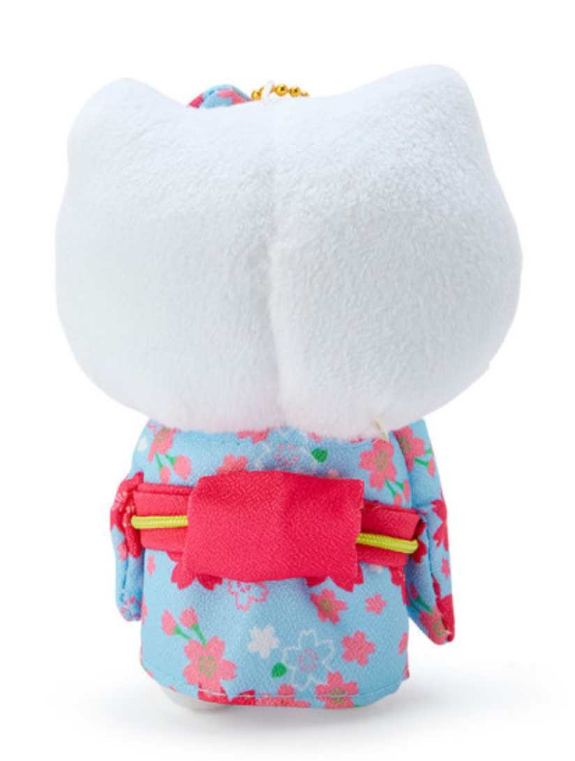 Sanrio Mascot Holder - Hello Kitty : Sakura Kimono Light Blue
