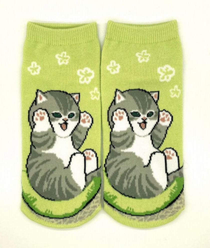 Mofusand Ankle Socks - Cat : Melon