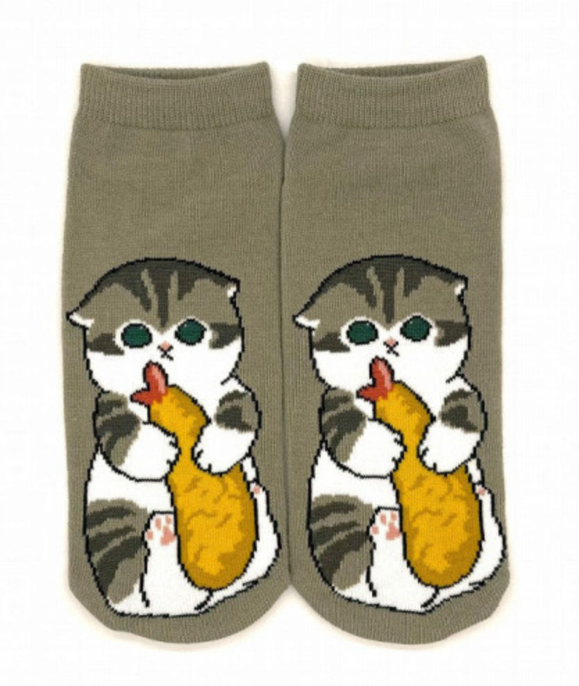 Mofusand Ankle Socks - Cat : Fried Shrimp