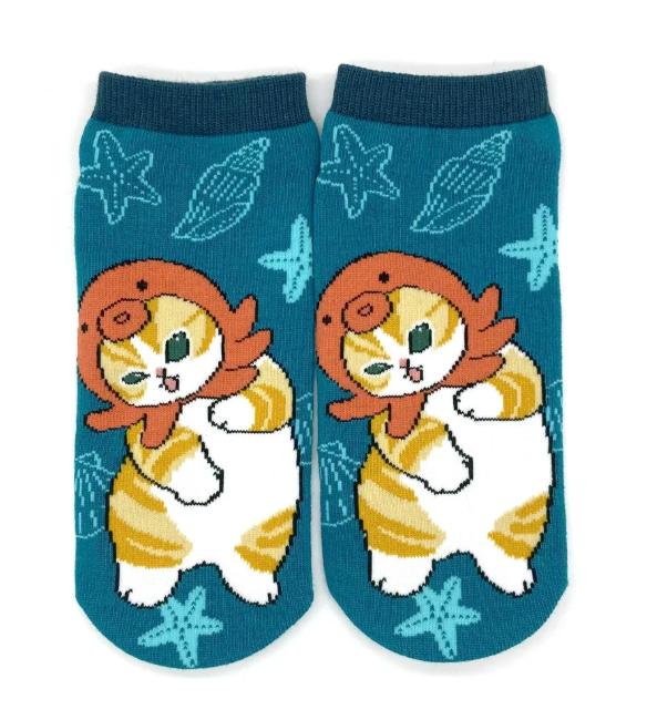 Mofusand Ankle Socks - Cat : Sea Creature Octopus