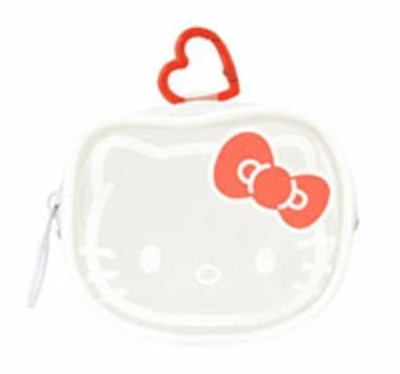 Sanrio Mascot Mini Pouch with Carabiner - Hello Kitty : Face
