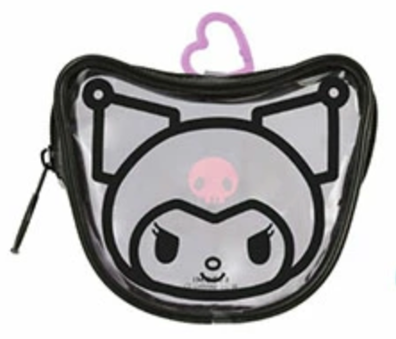 Sanrio Mascot Mini Pouch with Carabiner - Kuromi : Face