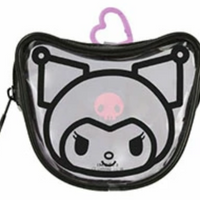 Sanrio Mascot Mini Pouch with Carabiner - Kuromi : Face
