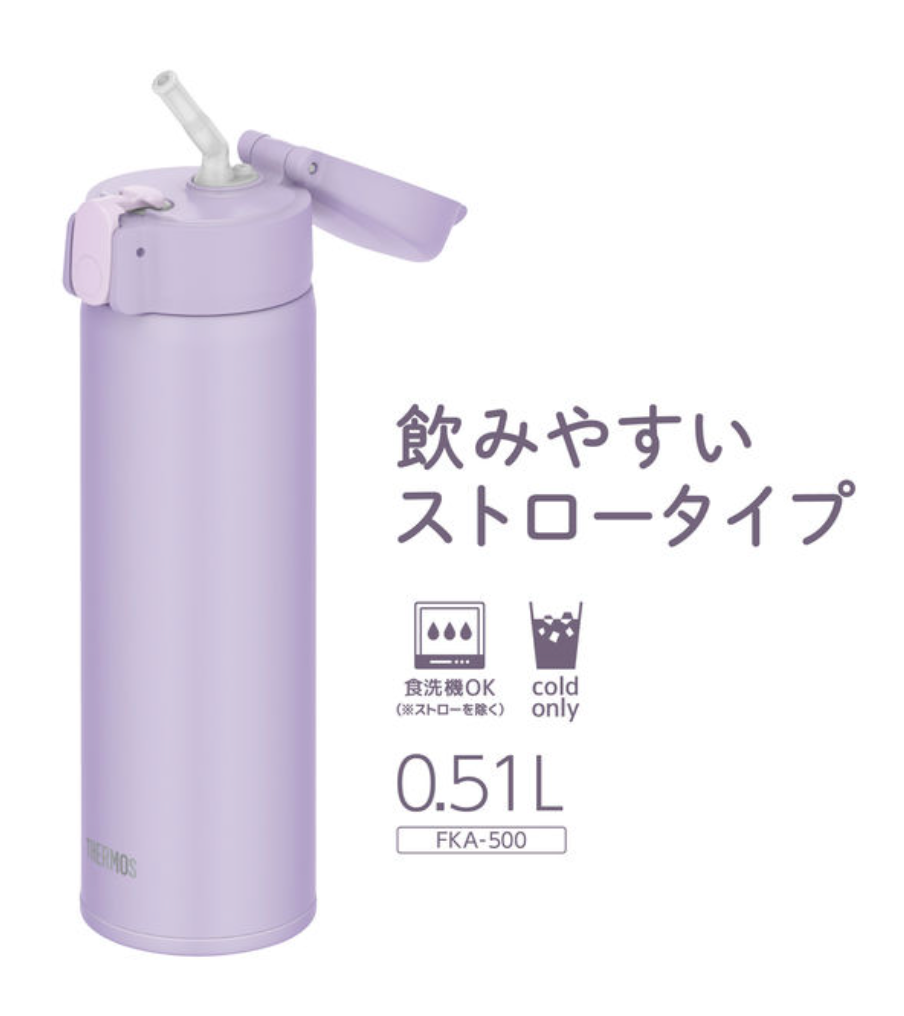 THERMOS  Vacuum Insulated Straw Bottle 0.51L