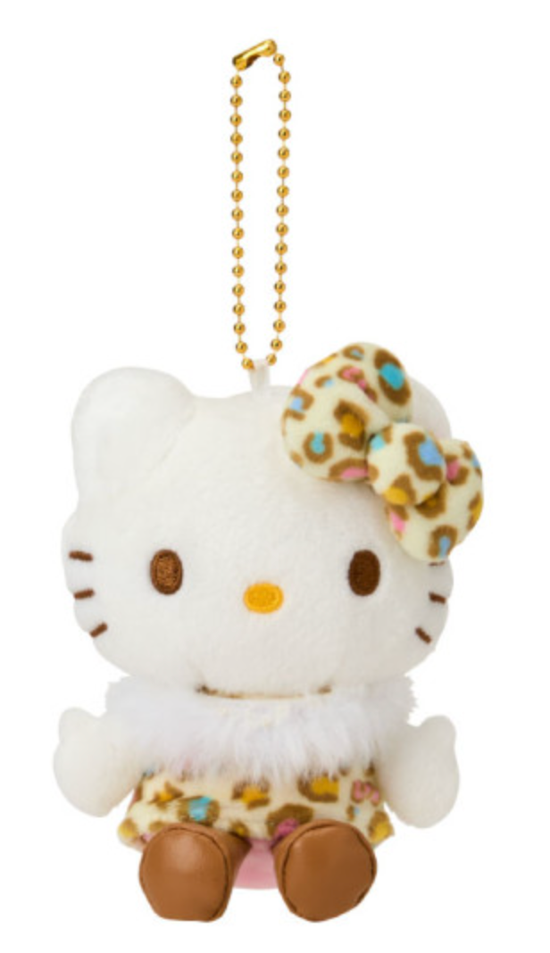 Sanrio Mascot Holder - Hello Kitty : Leopard Collection White