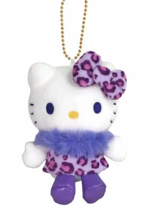 Sanrio Mascot Holder - Hello Kitty : Leopard Collection Purple