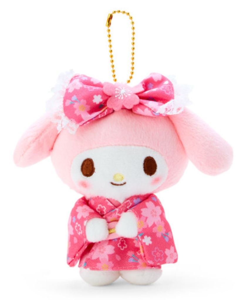 Sanrio Mascot Holder - My Melody : Sakura Kimono Pink