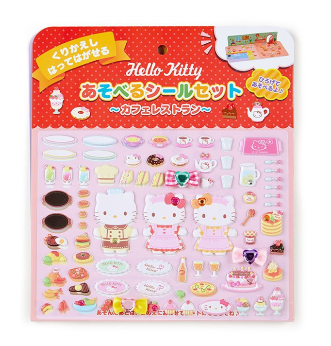 Sanrio Playing Sticker Set - Hello Kitty : Cafe Restaurant