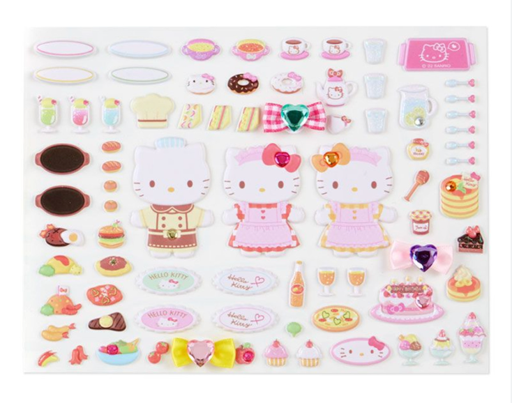Sanrio Playing Sticker Set - Hello Kitty : Cafe Restaurant