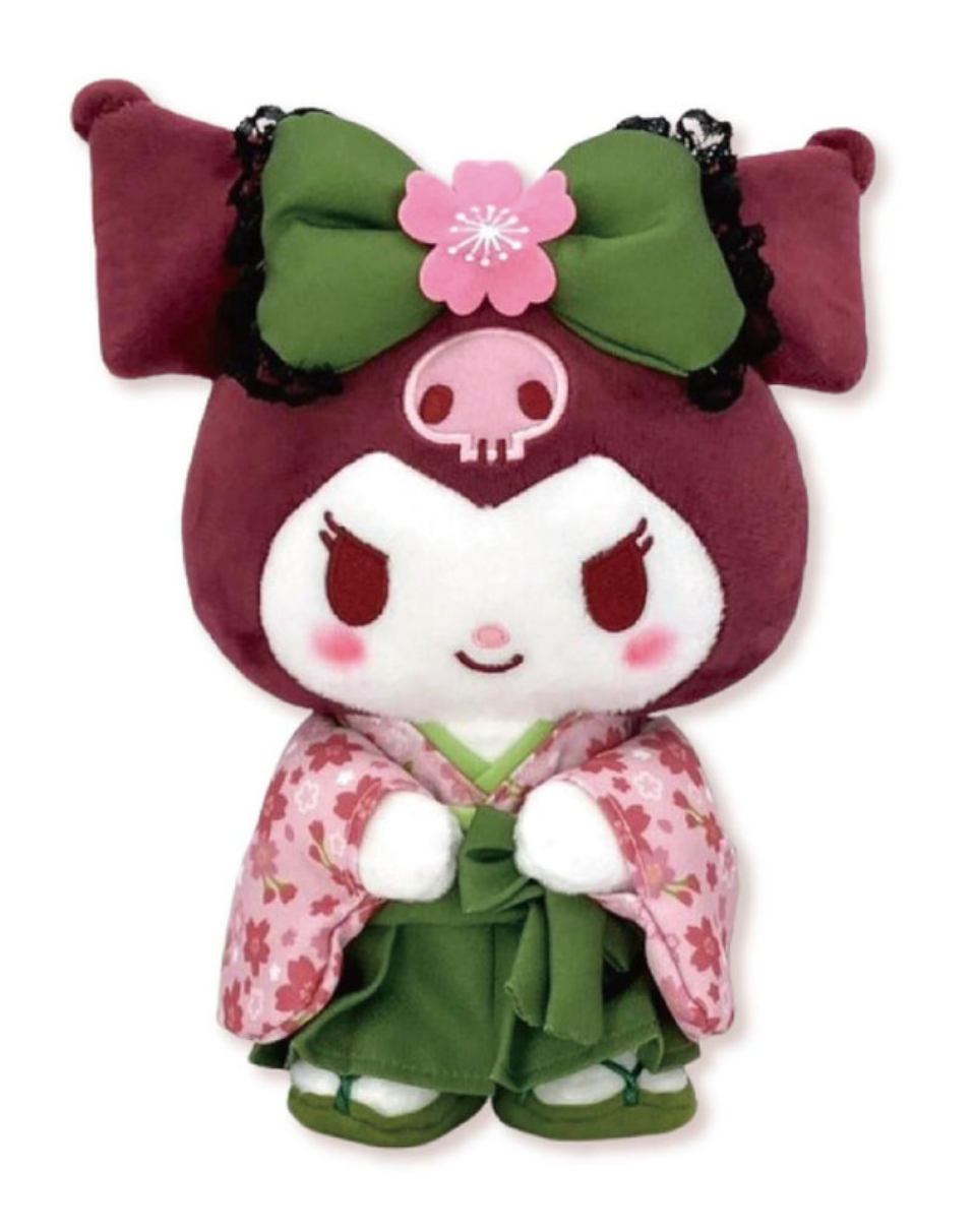Sanrio Plush Toy - Kuromi : Matcha Sakura Kimono