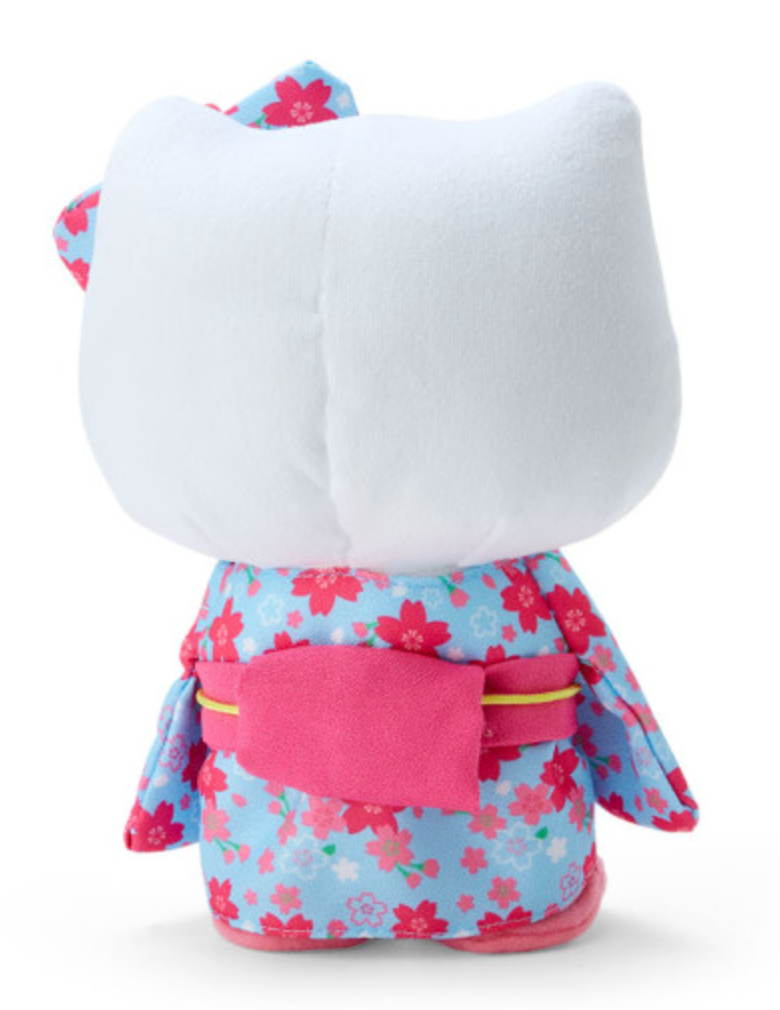 Sanrio Plush Toy - Hello Kitty : Cherry Blossom Kimono Light Blue